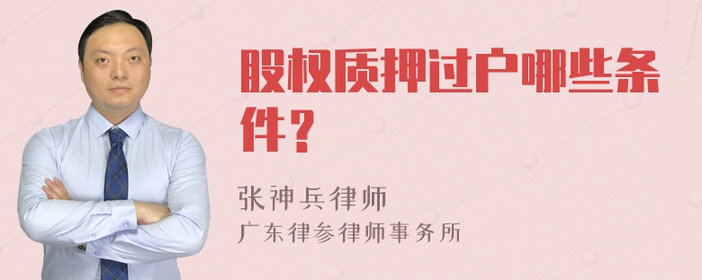 股权质押过户哪些条件？