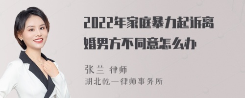 2022年家庭暴力起诉离婚男方不同意怎么办