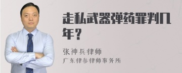 走私武器弹药罪判几年？