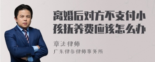 离婚后对方不支付小孩抚养费应该怎么办