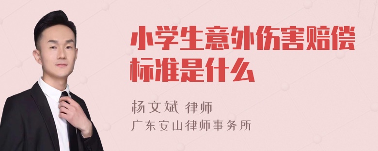 小学生意外伤害赔偿标准是什么