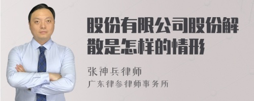 股份有限公司股份解散是怎样的情形