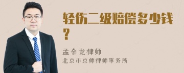 轻伤二级赔偿多少钱?