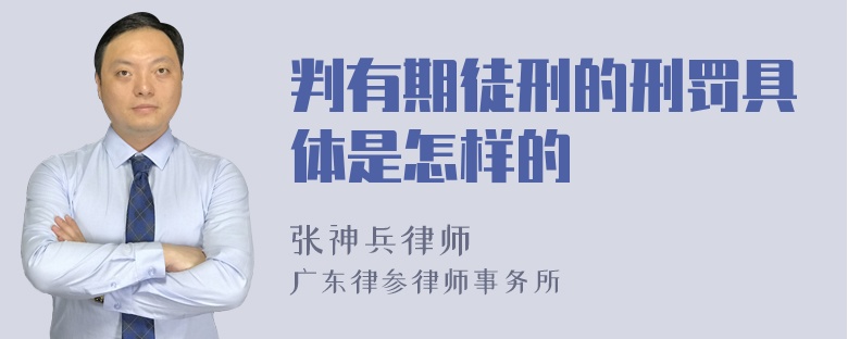 判有期徒刑的刑罚具体是怎样的