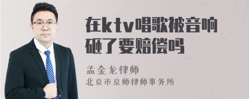 在ktv唱歌被音响砸了要赔偿吗