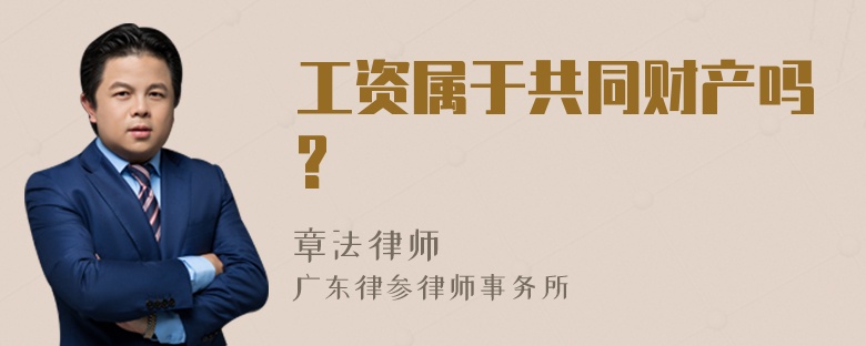 工资属于共同财产吗?