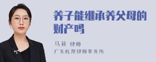 养子能继承养父母的财产吗