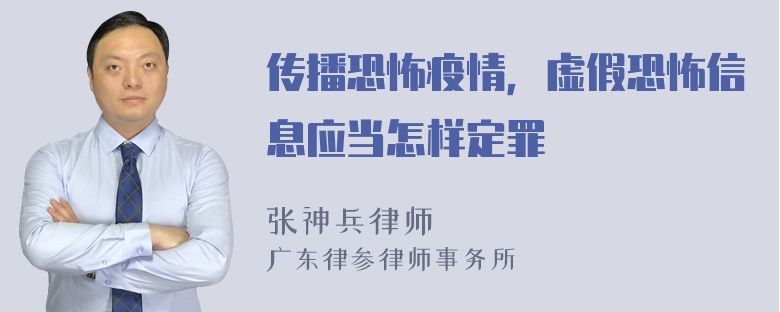 传播恐怖疫情，虚假恐怖信息应当怎样定罪