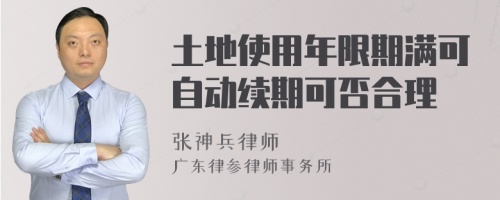 土地使用年限期满可自动续期可否合理