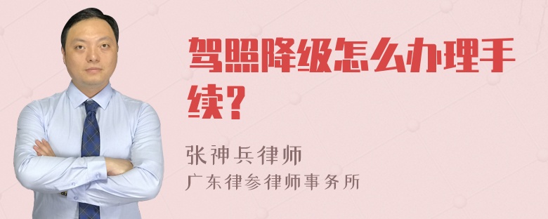 驾照降级怎么办理手续？