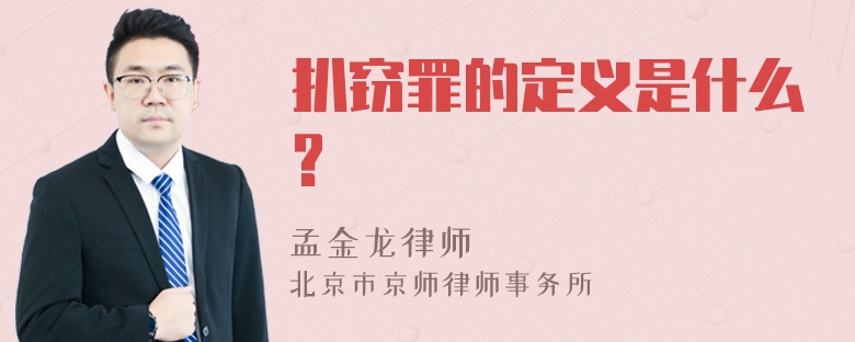 扒窃罪的定义是什么?