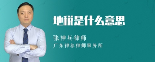 地税是什么意思