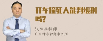 开车撞死人能判缓刑吗?