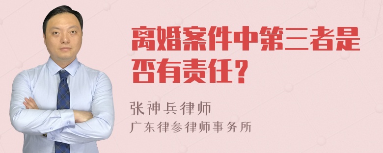 离婚案件中第三者是否有责任？