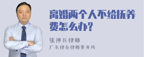 离婚两个人不给抚养费怎么办?