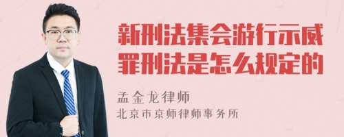 新刑法集会游行示威罪刑法是怎么规定的