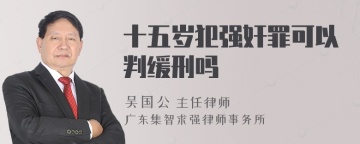 十五岁犯强奸罪可以判缓刑吗