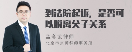 到法院起诉，是否可以脱离父子关系