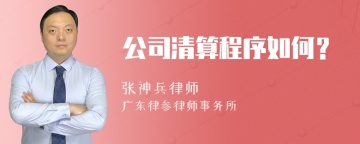 公司清算程序如何？