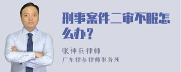 刑事案件二审不服怎么办？