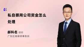 私自挪用公司资金怎么处理