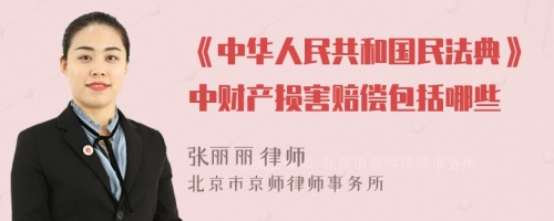 《中华人民共和国民法典》中财产损害赔偿包括哪些