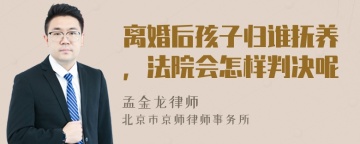 离婚后孩子归谁抚养，法院会怎样判决呢