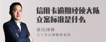 信用卡逾期经侦大队立案标准是什么