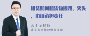 租赁期间租赁物损毁、灭失，由谁承担责任