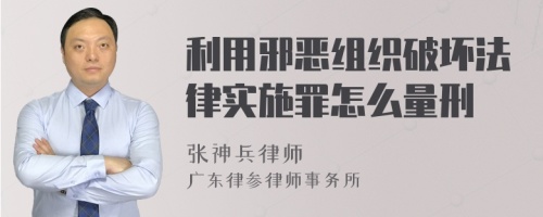 利用邪恶组织破坏法律实施罪怎么量刑