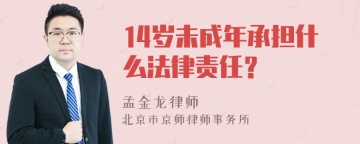 14岁未成年承担什么法律责任？