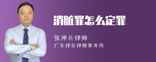 消脏罪怎么定罪