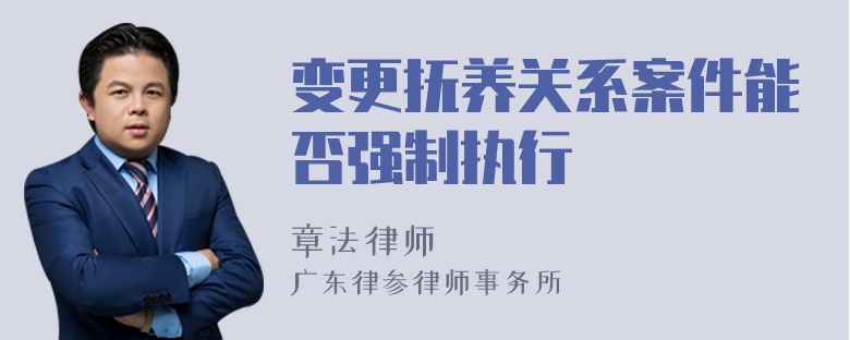 变更抚养关系案件能否强制执行