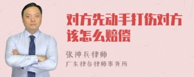 对方先动手打伤对方该怎么赔偿