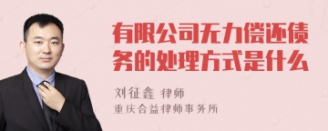 有限公司无力偿还债务的处理方式是什么