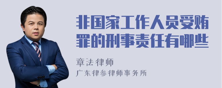 非国家工作人员受贿罪的刑事责任有哪些