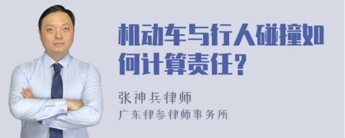 机动车与行人碰撞如何计算责任？