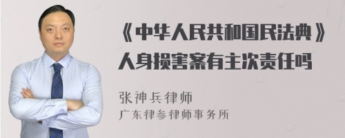 《中华人民共和国民法典》人身损害案有主次责任吗