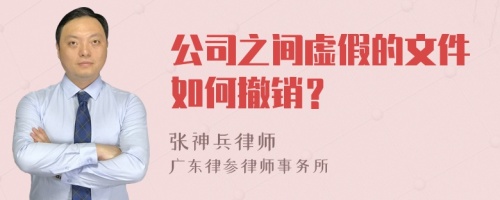 公司之间虚假的文件如何撤销？