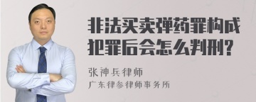 非法买卖弹药罪构成犯罪后会怎么判刑?