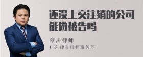 还没上交注销的公司能做被告吗