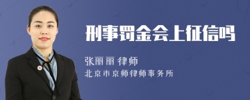 刑事罚金会上征信吗