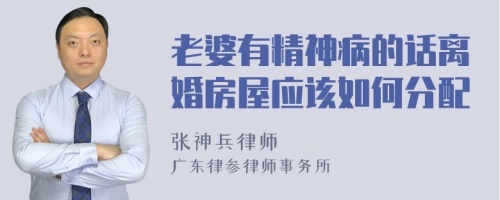 老婆有精神病的话离婚房屋应该如何分配