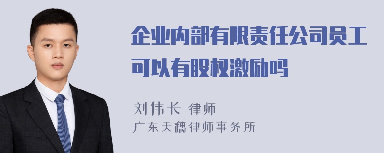 企业内部有限责任公司员工可以有股权激励吗