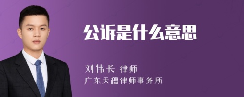 公诉是什么意思