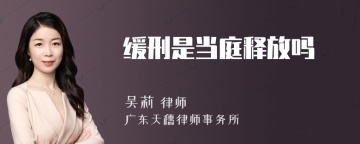 缓刑是当庭释放吗