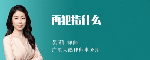 再犯指什么