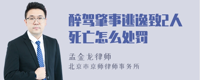 醉驾肇事逃逸致2人死亡怎么处罚