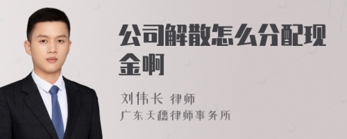 公司解散怎么分配现金啊