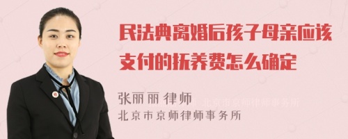 民法典离婚后孩子母亲应该支付的抚养费怎么确定